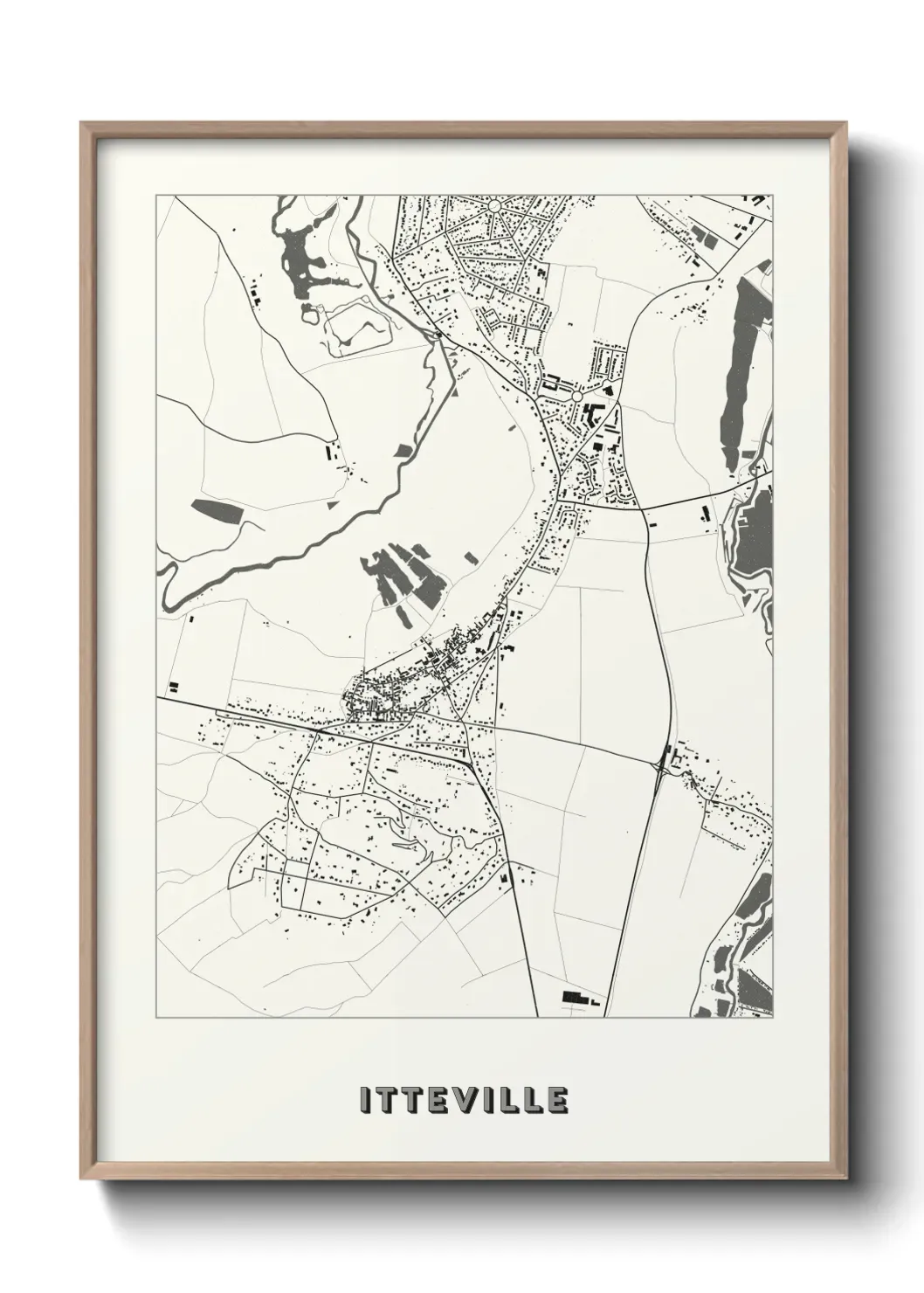 Un poster carte Itteville