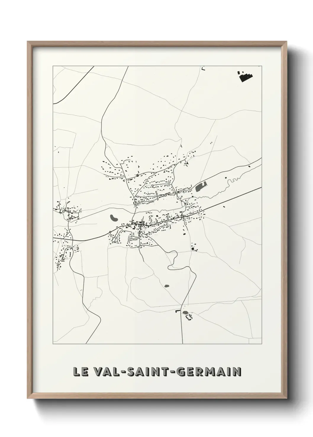 Un poster carte Le Val-Saint-Germain