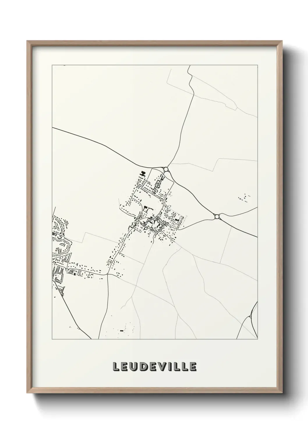 Un poster carte Leudeville