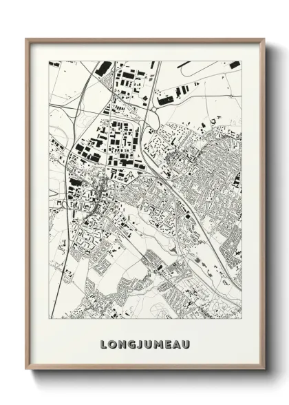 Une affiche de carte sur Longjumeau