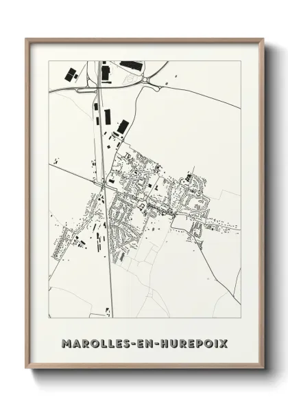Une affiche de carte sur Marolles-en-Hurepoix