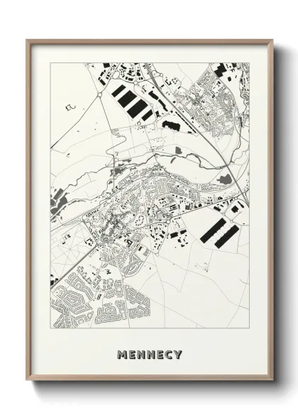 Une affiche de carte sur Mennecy