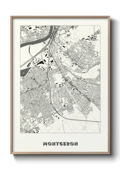 Une affiche de carte sur Montgeron