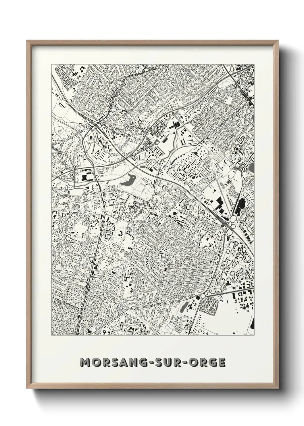 Un poster carte Morsang-sur-Orge