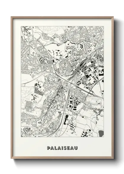 Une affiche de carte sur Palaiseau