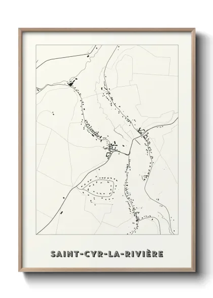 Une affiche de carte sur Saint-Cyr-la-Rivière