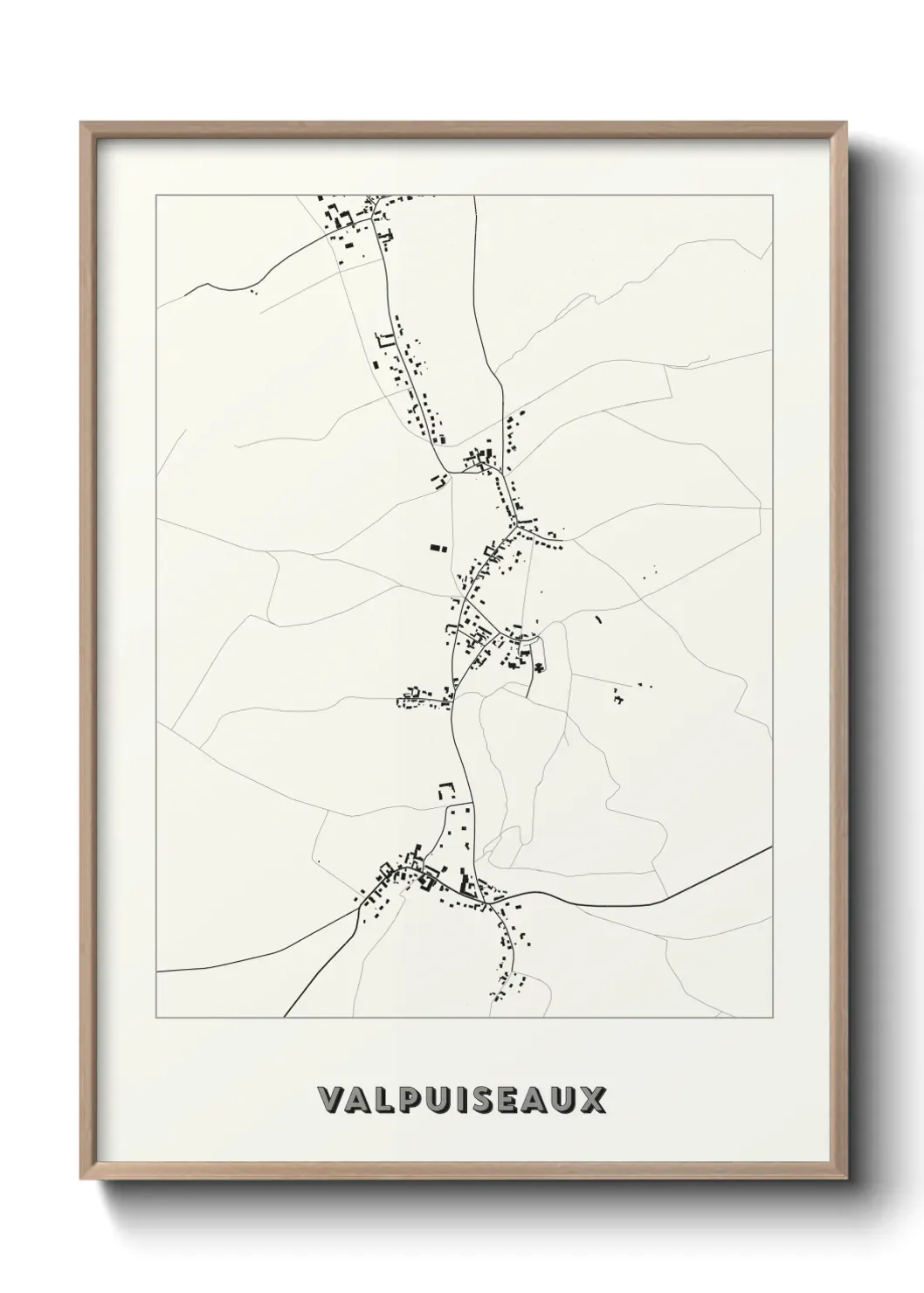 Un poster carte Valpuiseaux