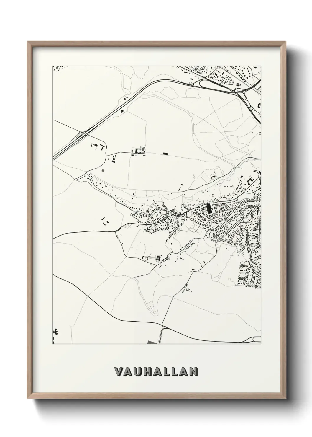 Un poster carte Vauhallan
