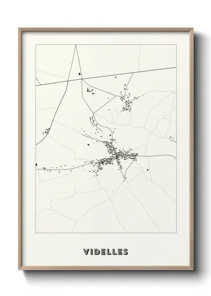 Une affiche de carte sur Videlles