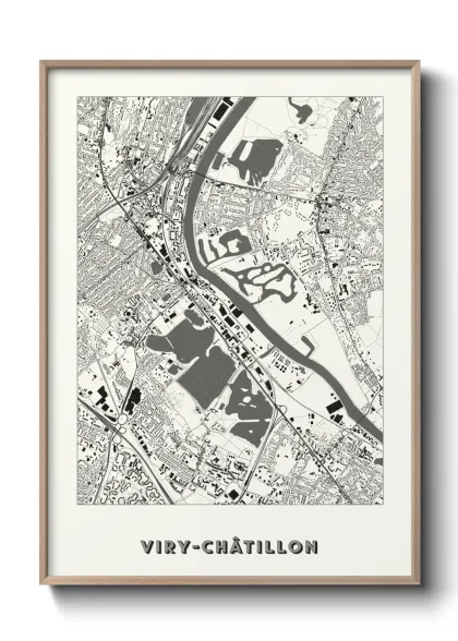 Une affiche de carte sur Viry-Châtillon