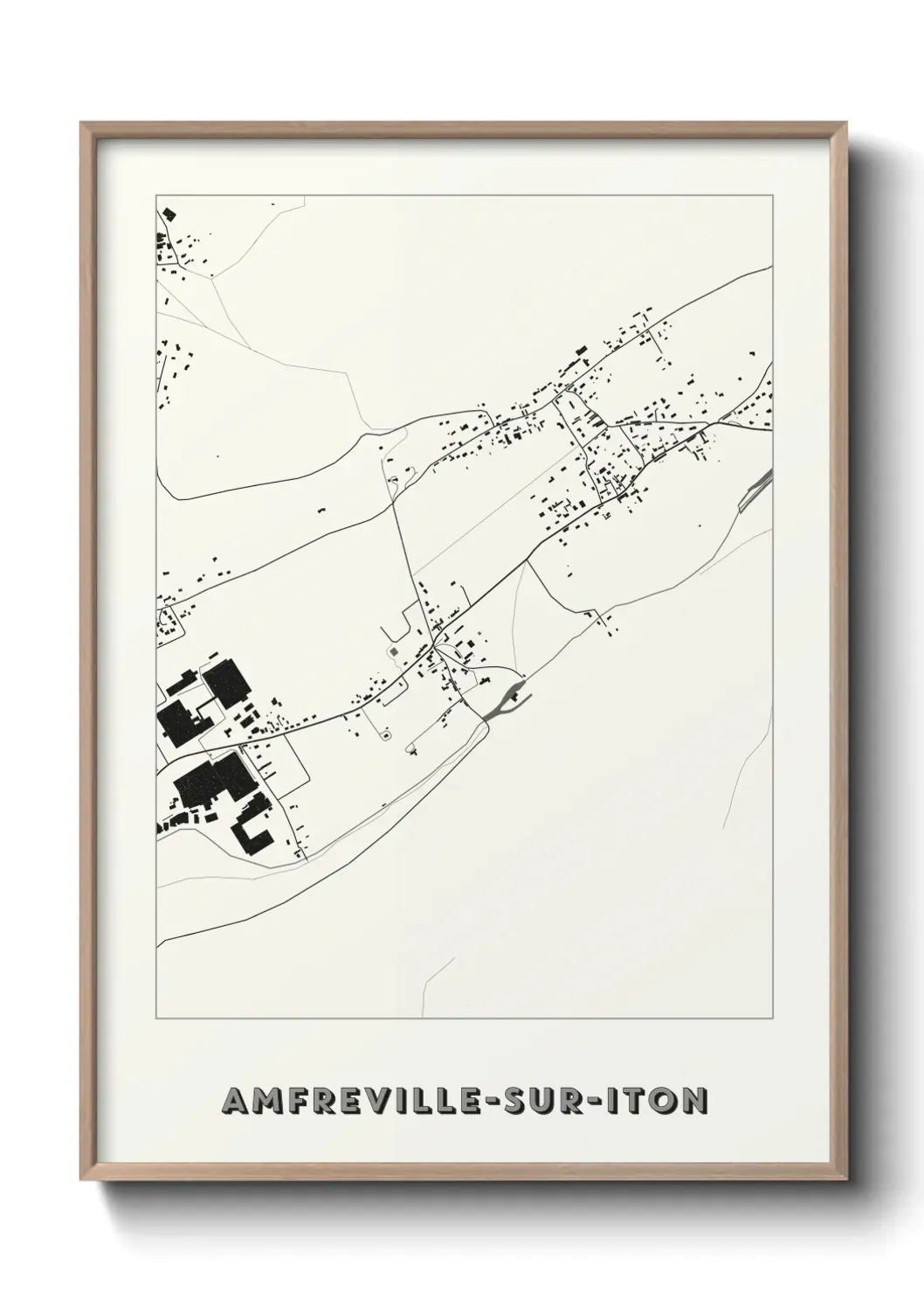 Un poster carte Amfreville-sur-Iton