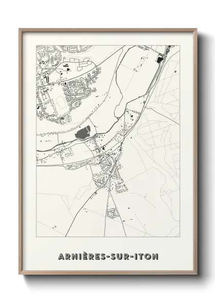 Une affiche de carte sur Arnières-sur-Iton