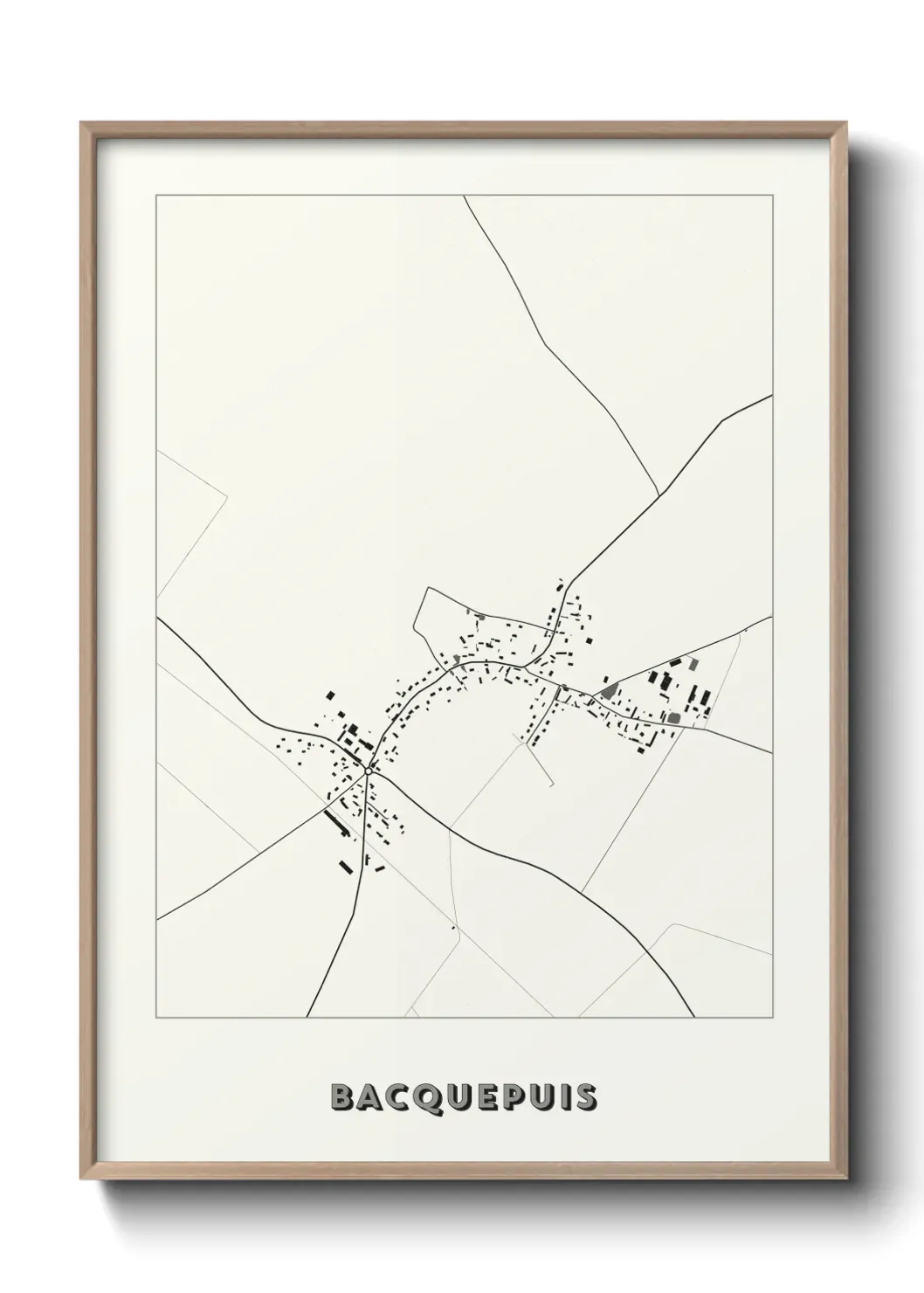 Un poster carte Bacquepuis