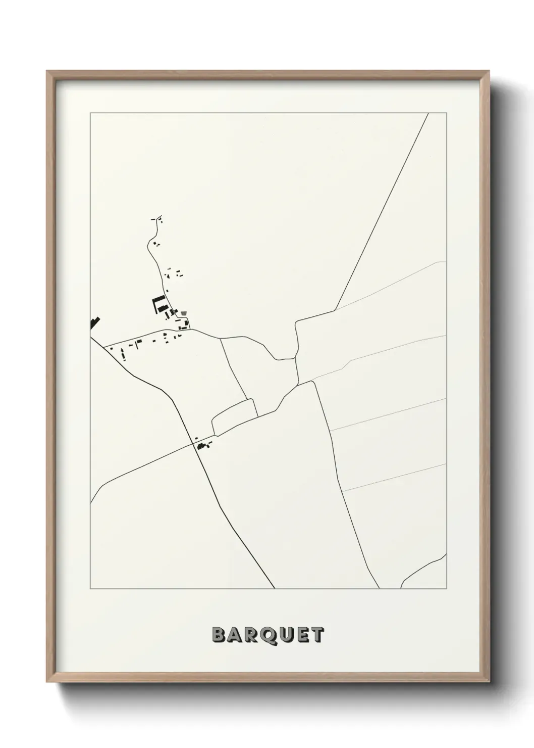 Un poster carte Barquet