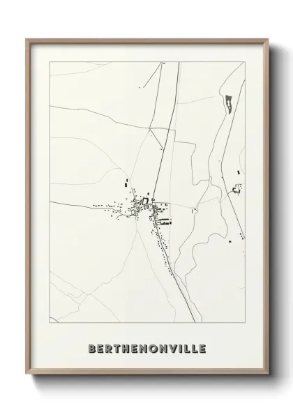 Une affiche de carte sur Berthenonville
