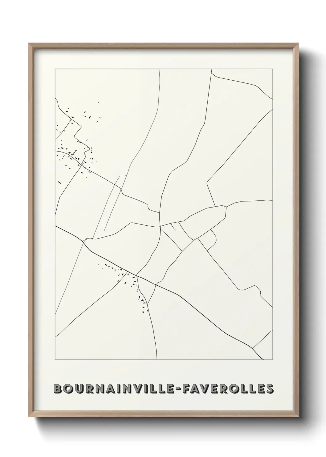 Un poster carte Bournainville-Faverolles