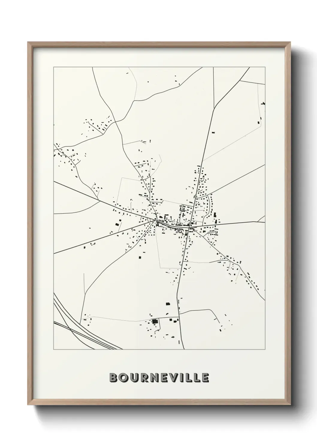 Un poster carte Bourneville