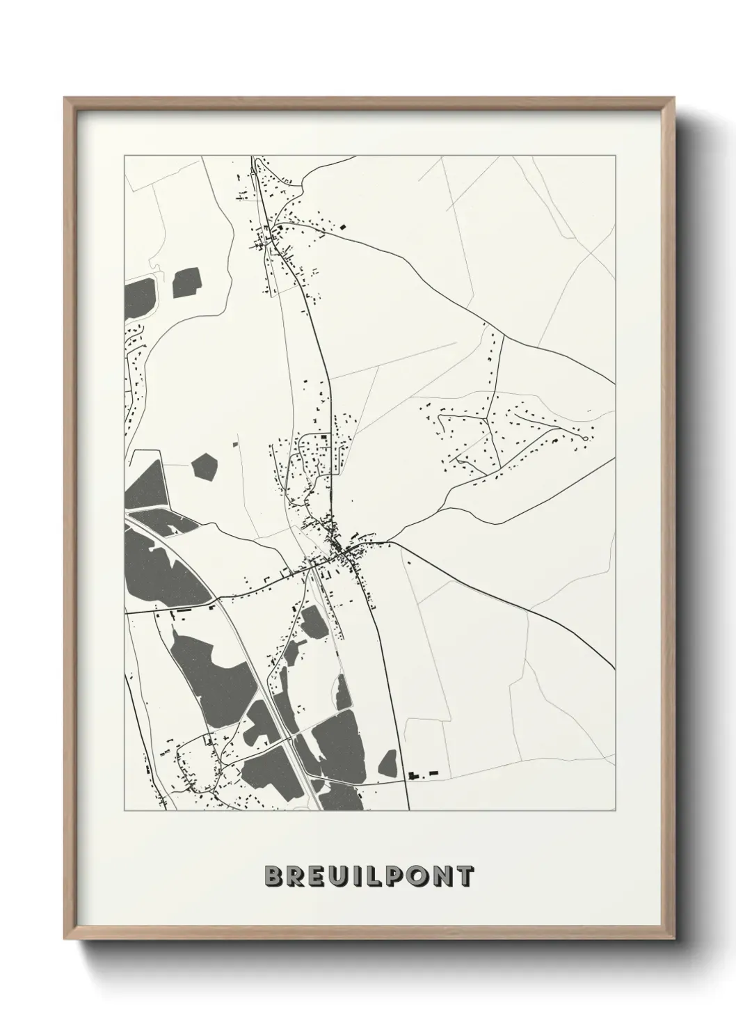Un poster carte Breuilpont