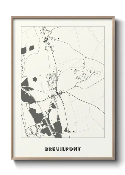 Une affiche de carte sur Breuilpont
