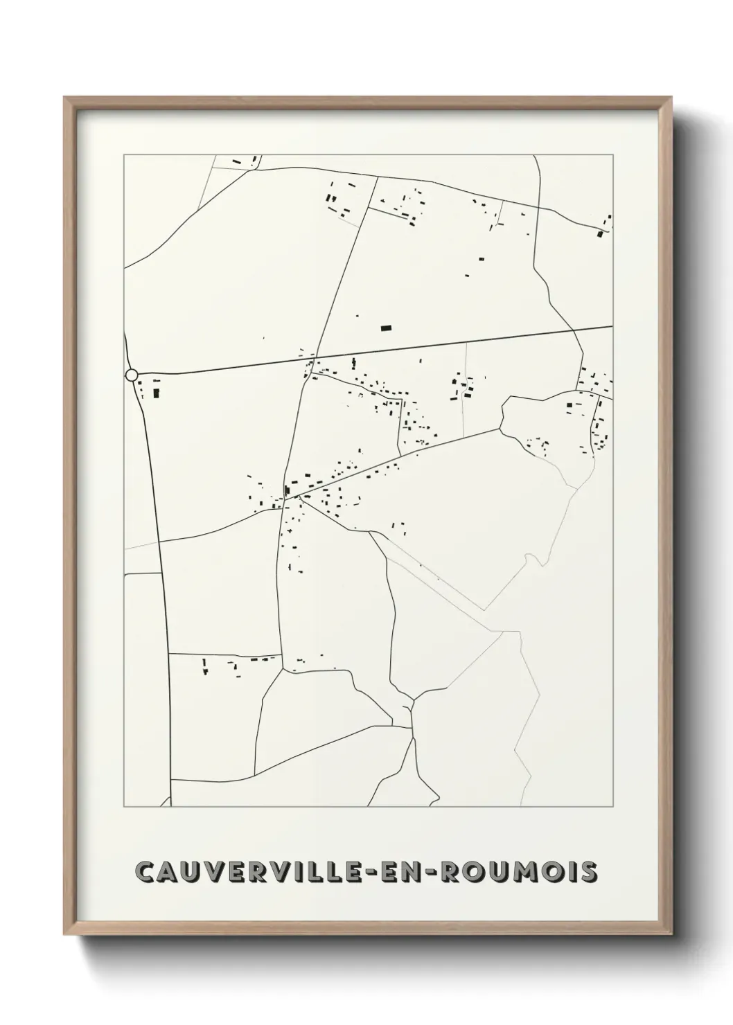 Un poster carte Cauverville-en-Roumois