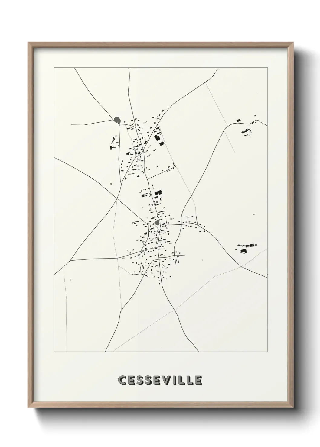 Un poster carte Cesseville