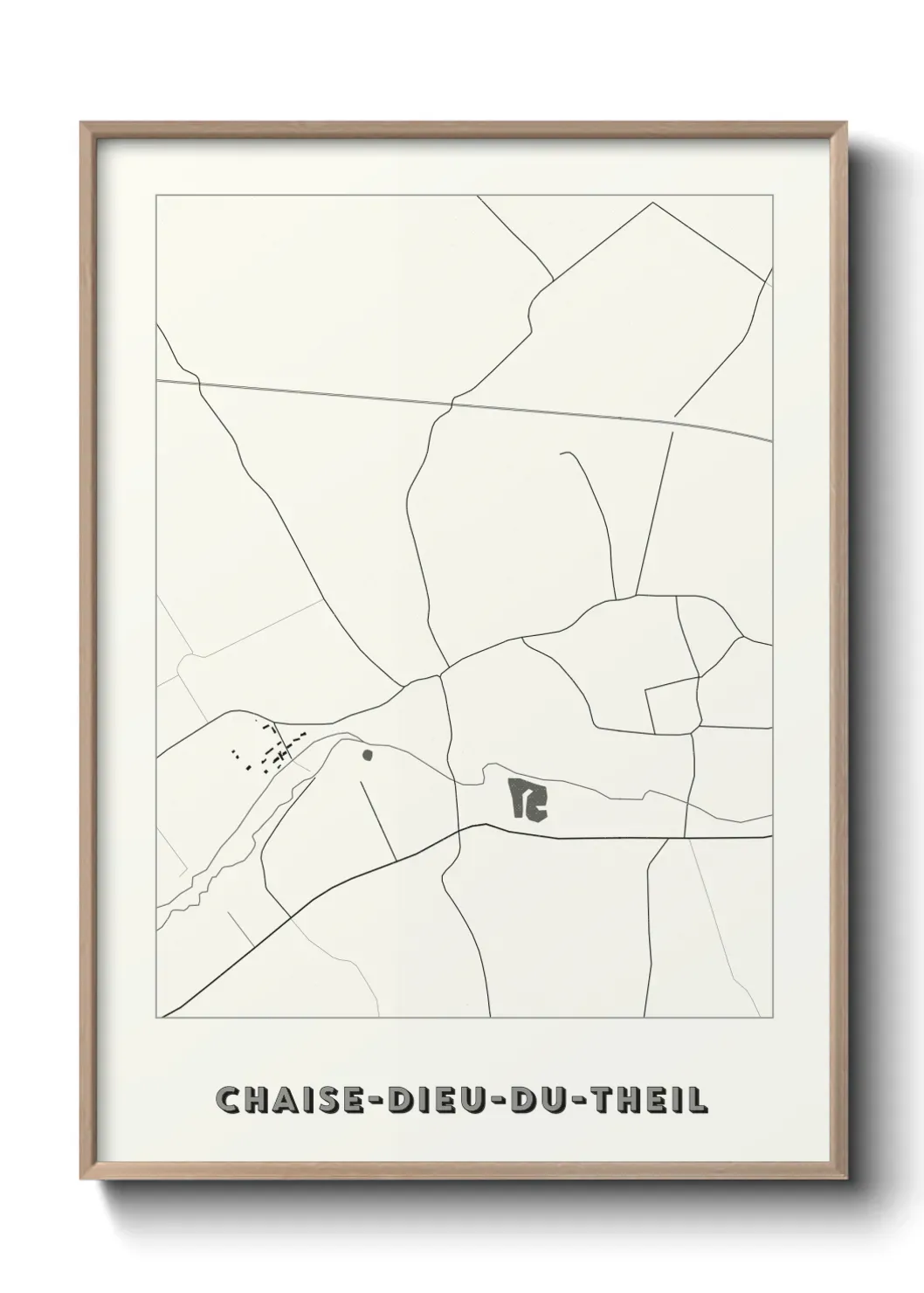 Un poster carte Chaise-Dieu-du-Theil