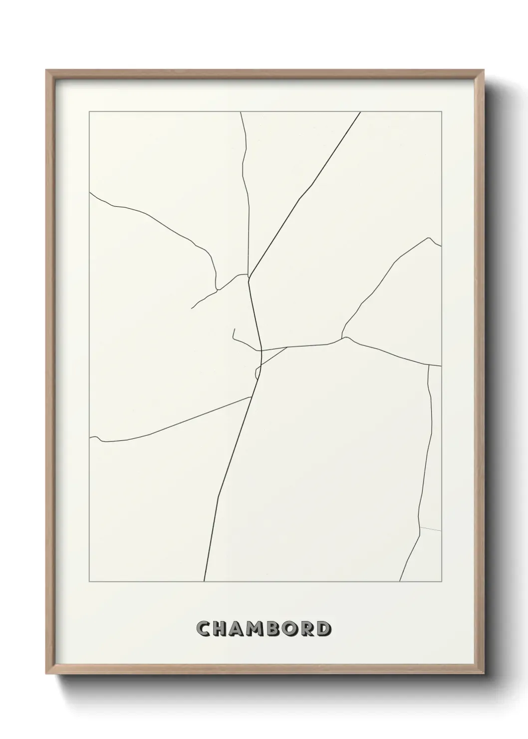 Un poster carte Chambord