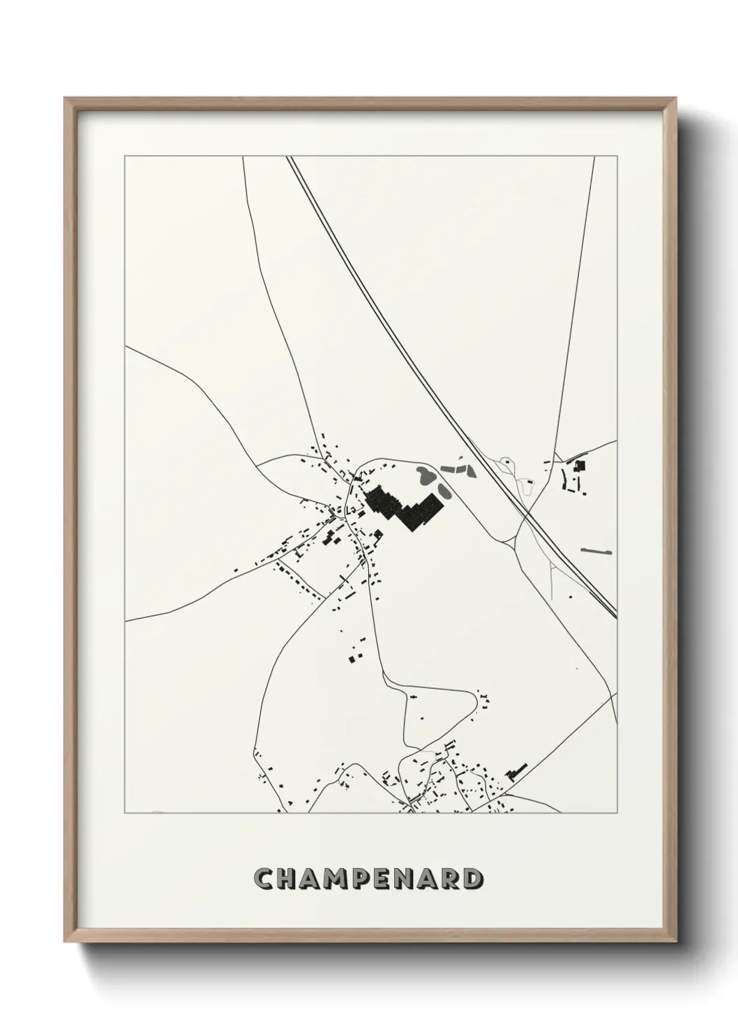 Un poster carte Champenard