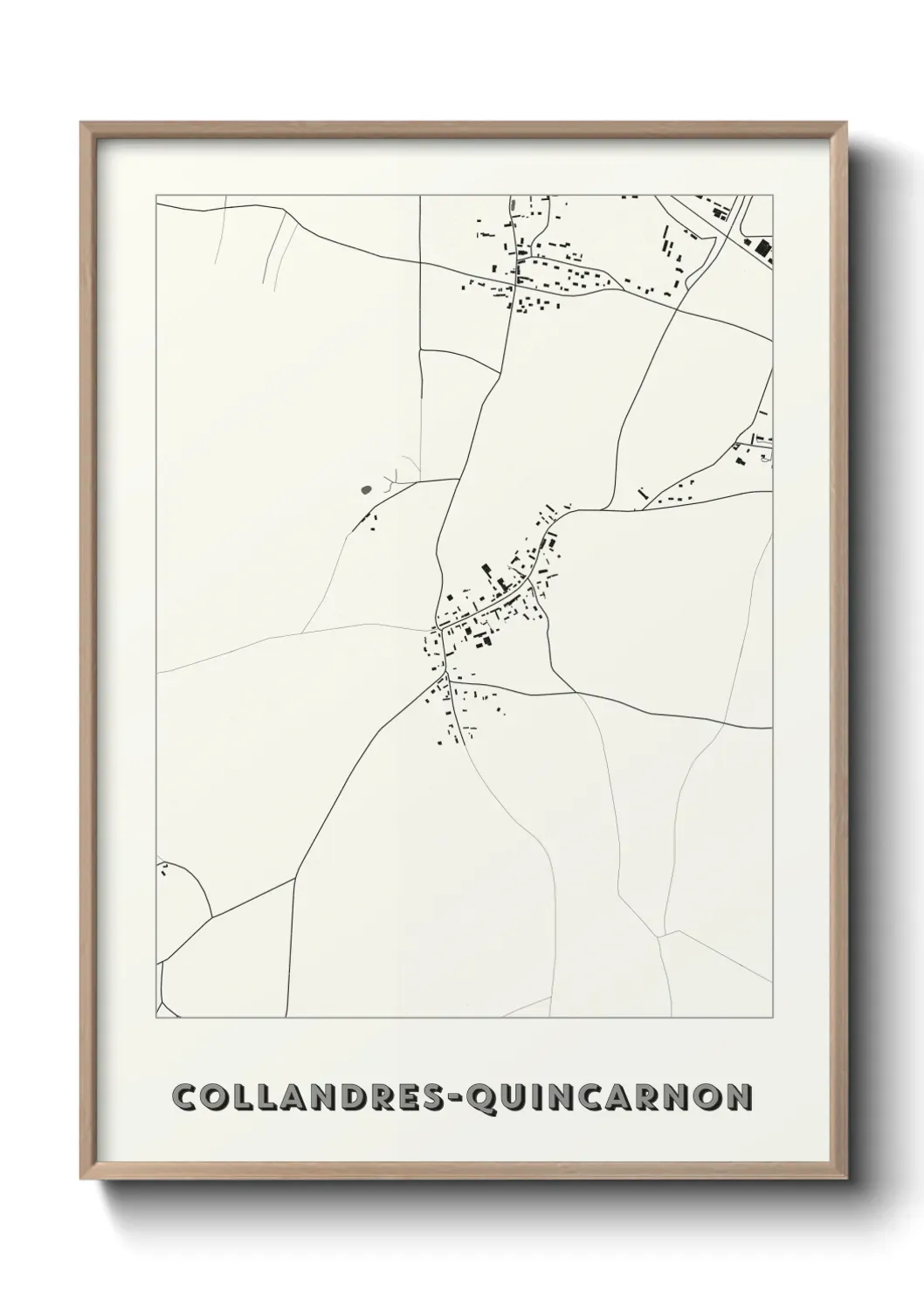Un poster carte Collandres-Quincarnon