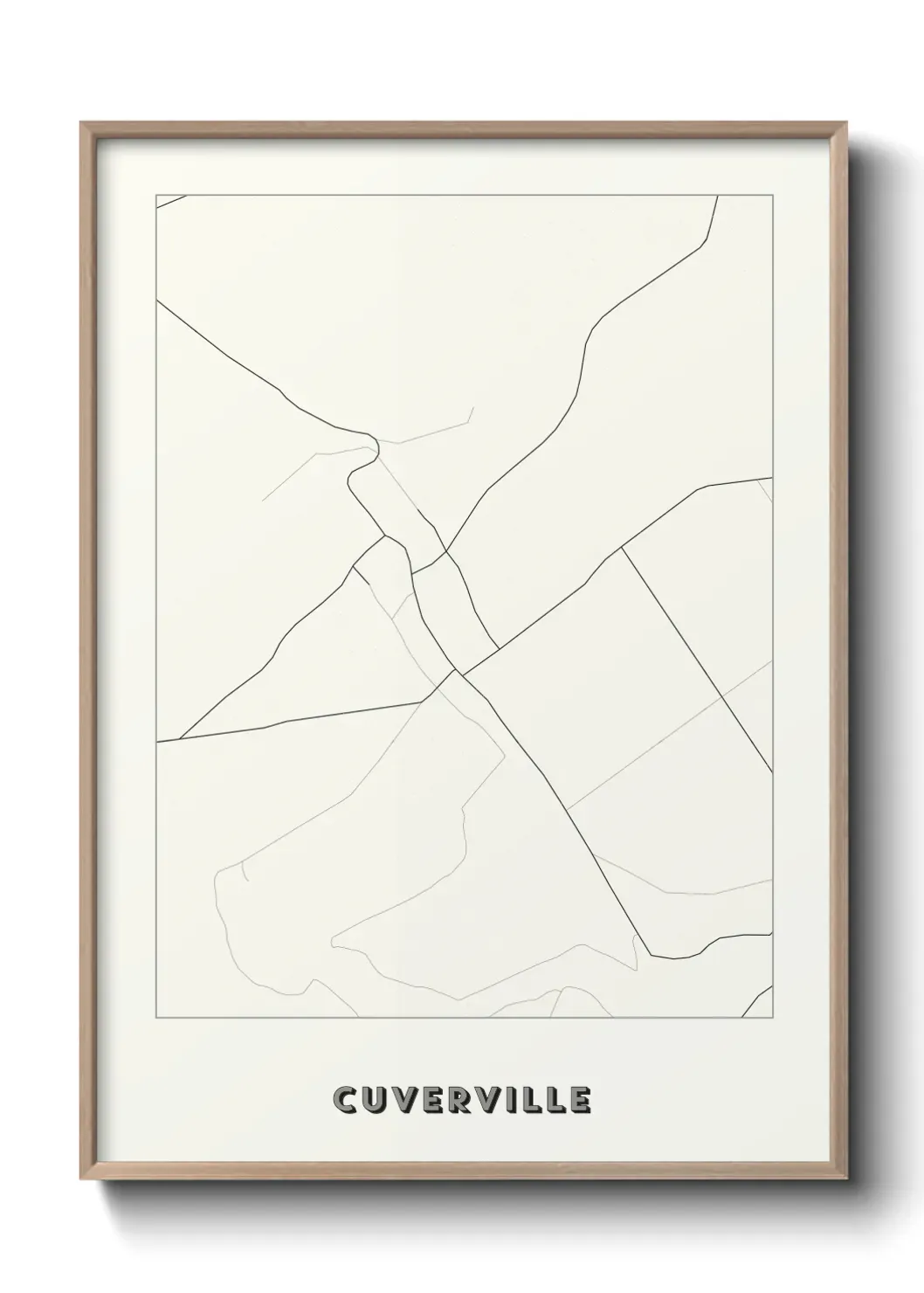 Un poster carte Cuverville