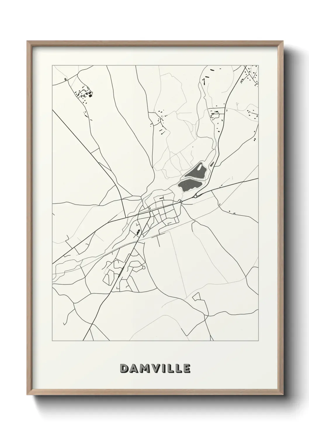 Un poster carte Damville