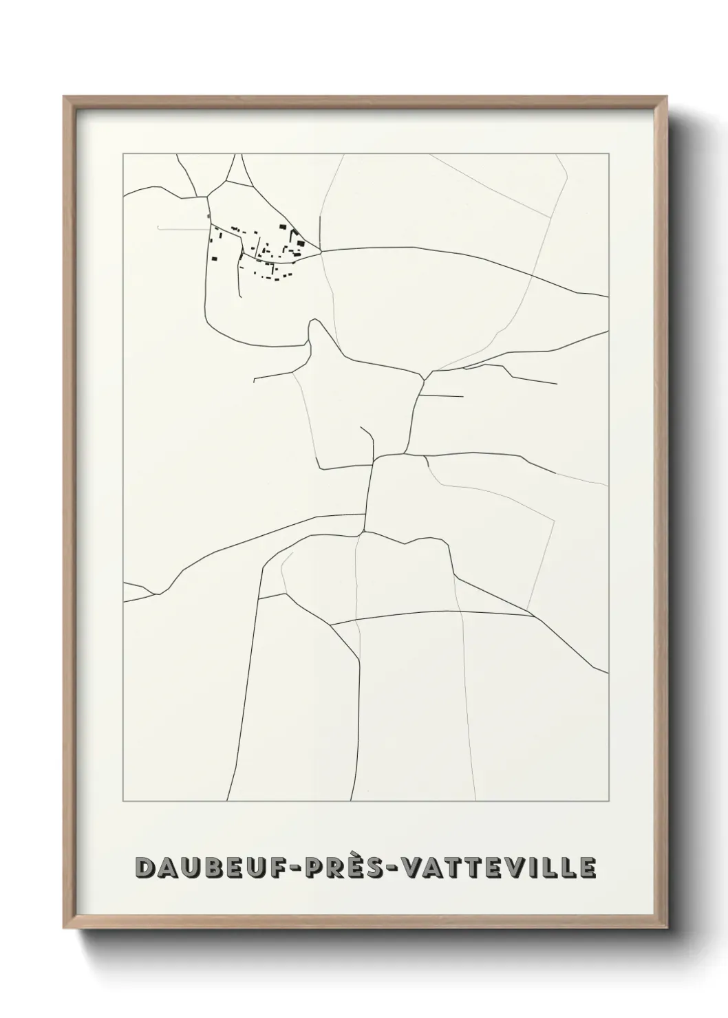Un poster carte Daubeuf-près-Vatteville