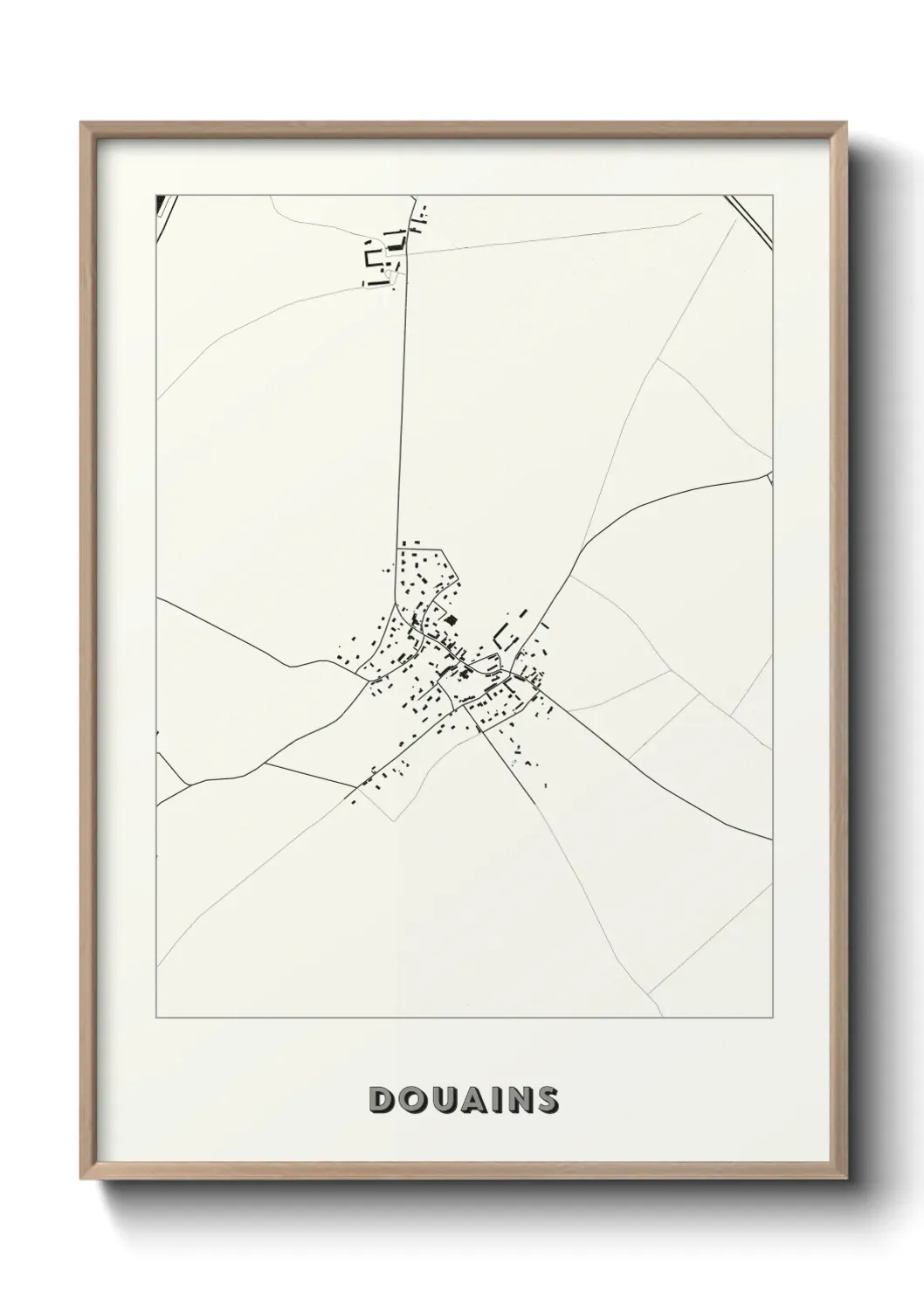 Un poster carte Douains