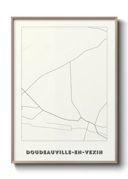 Une affiche de carte sur Doudeauville-en-Vexin