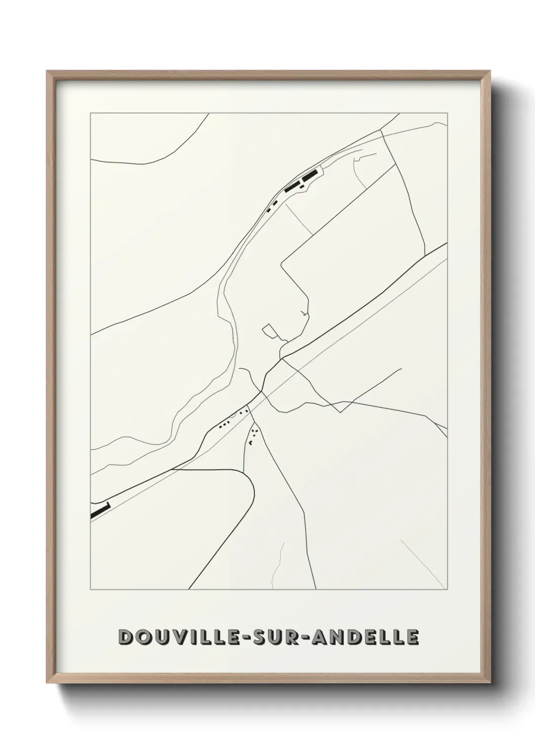 Un poster carte Douville-sur-Andelle
