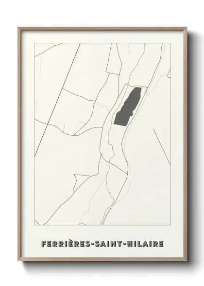 Une affiche de carte sur Ferrières-Saint-Hilaire