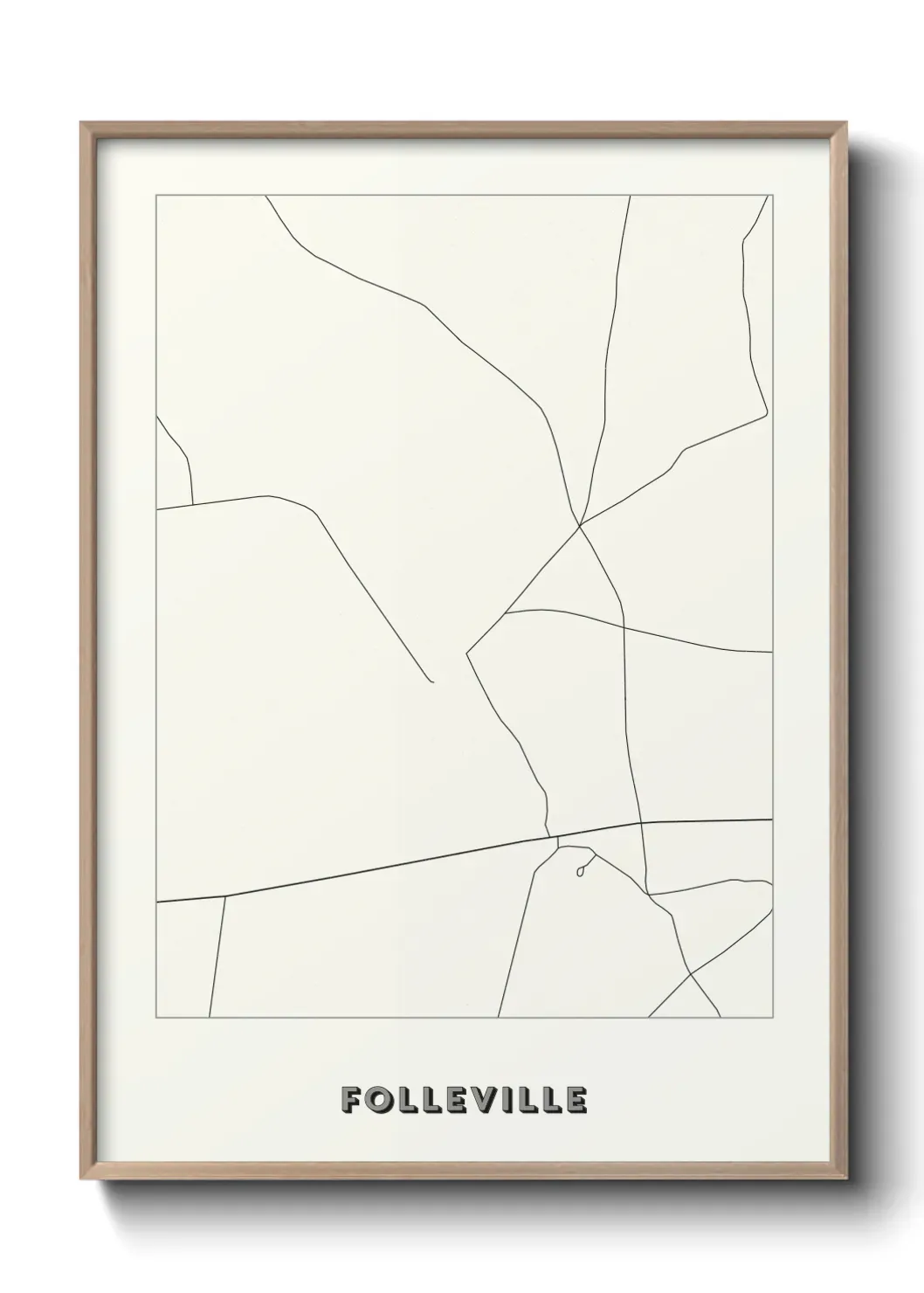Un poster carte Folleville