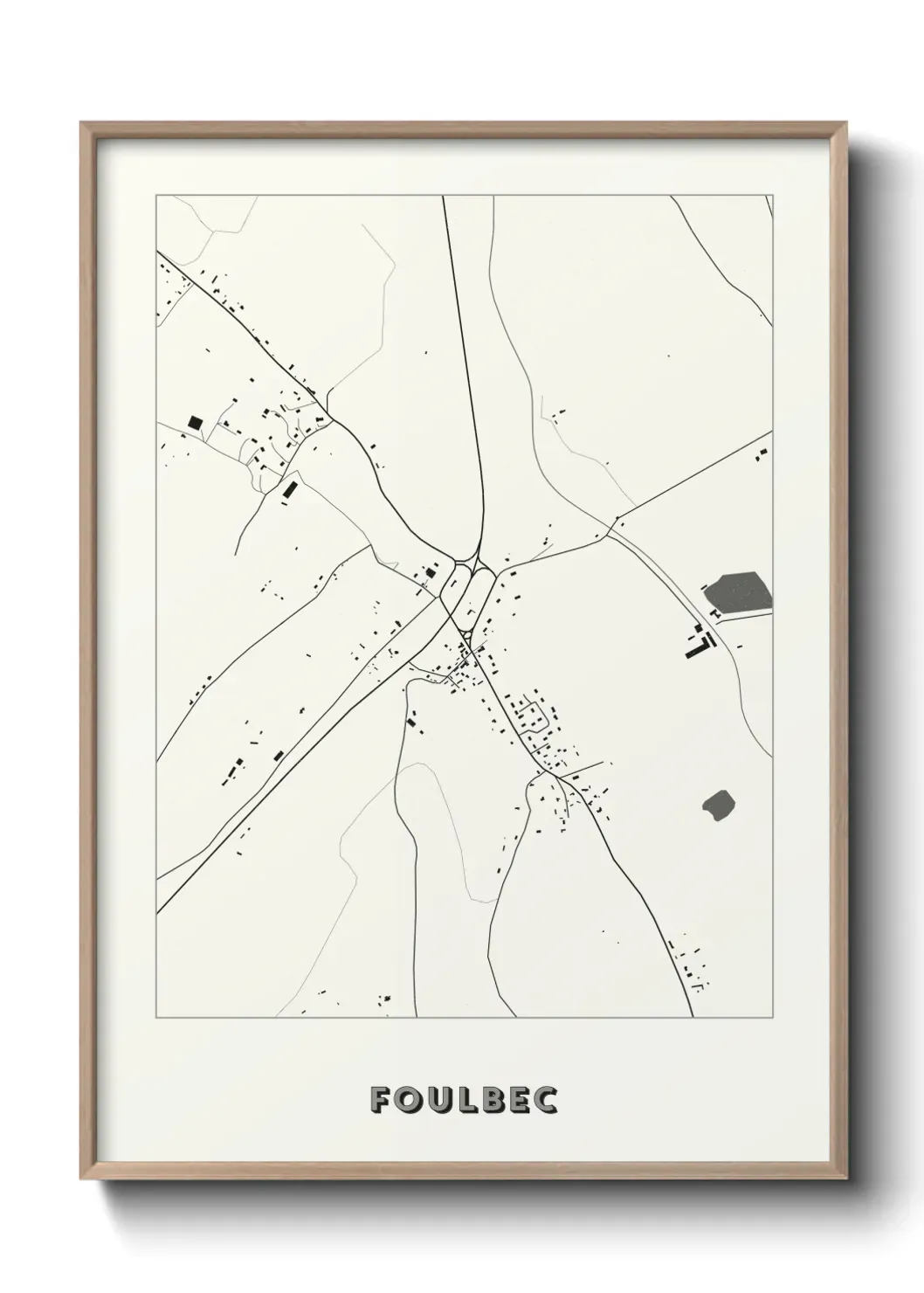 Un poster carte Foulbec