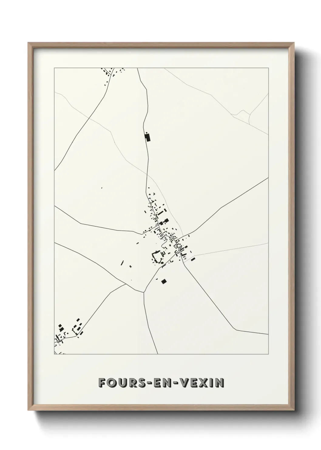 Un poster carteFours-en-Vexin