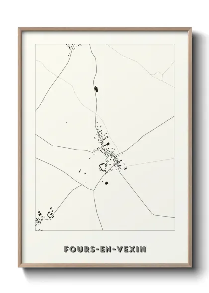 Une affiche de carte sur Fours-en-Vexin