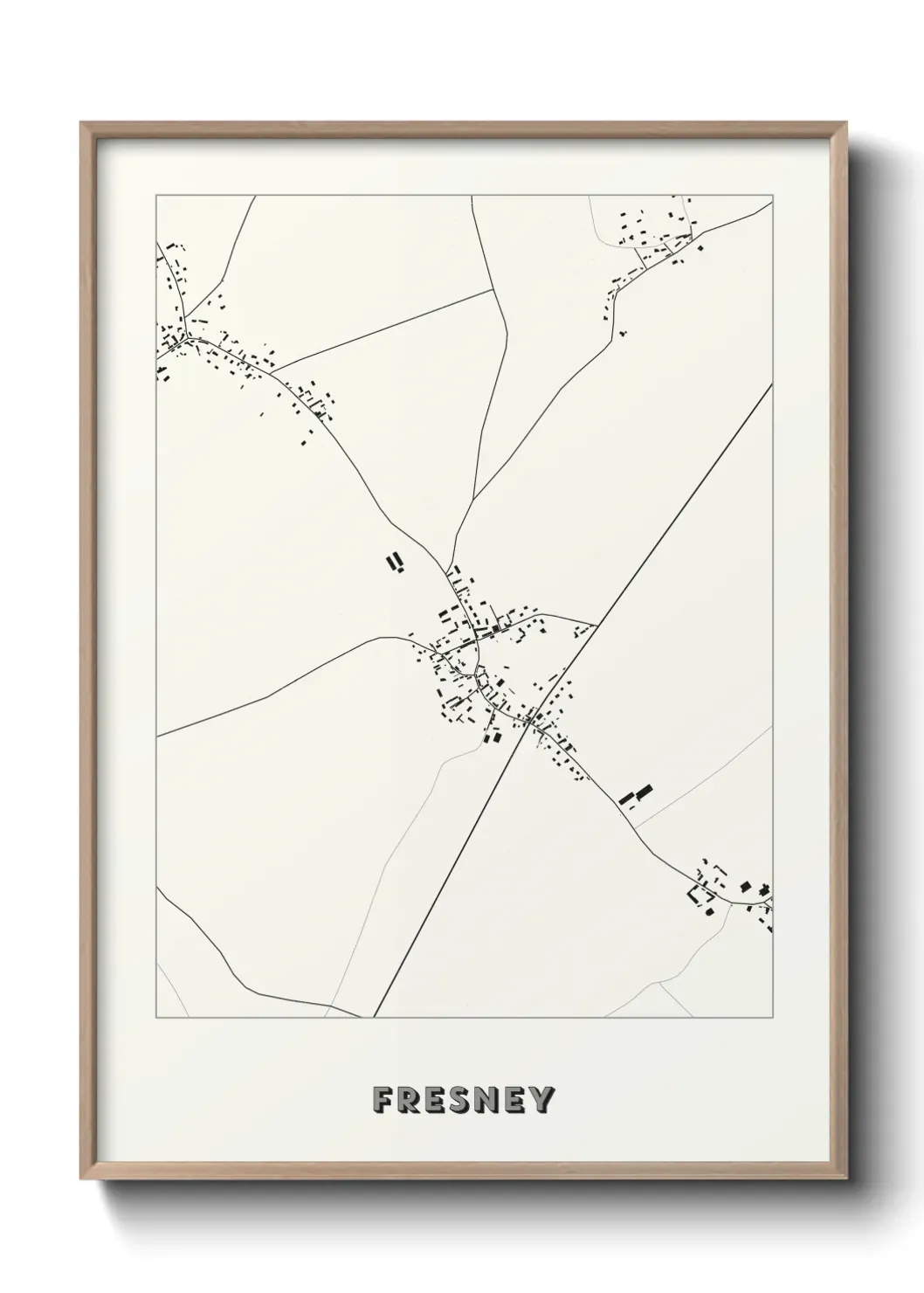 Un poster carte Fresney