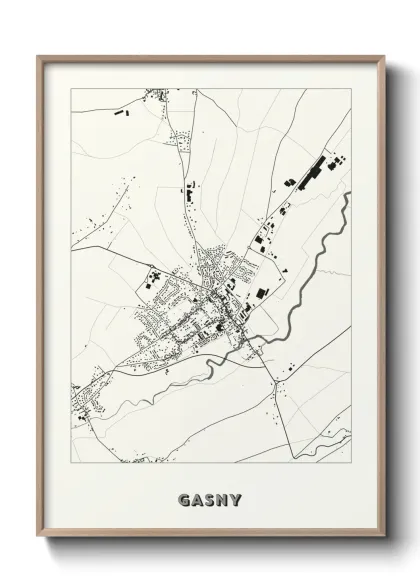 Une affiche de carte sur Gasny