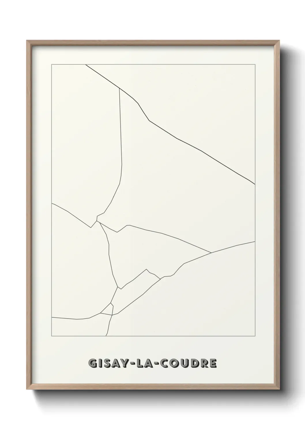 Un poster carte Gisay-la-Coudre