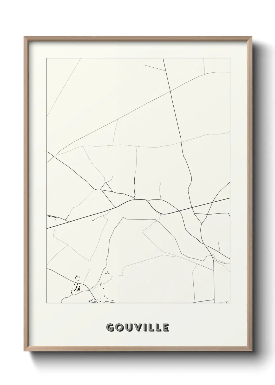 Un poster carte Gouville