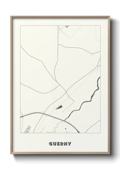 Une affiche de carte sur Guerny