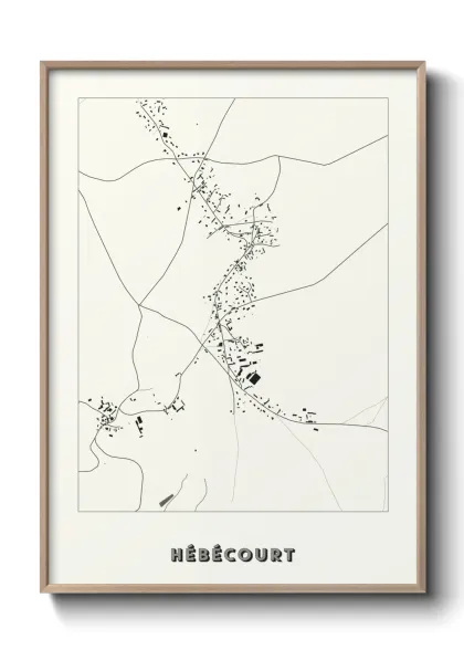 Une affiche de carte sur Hébécourt