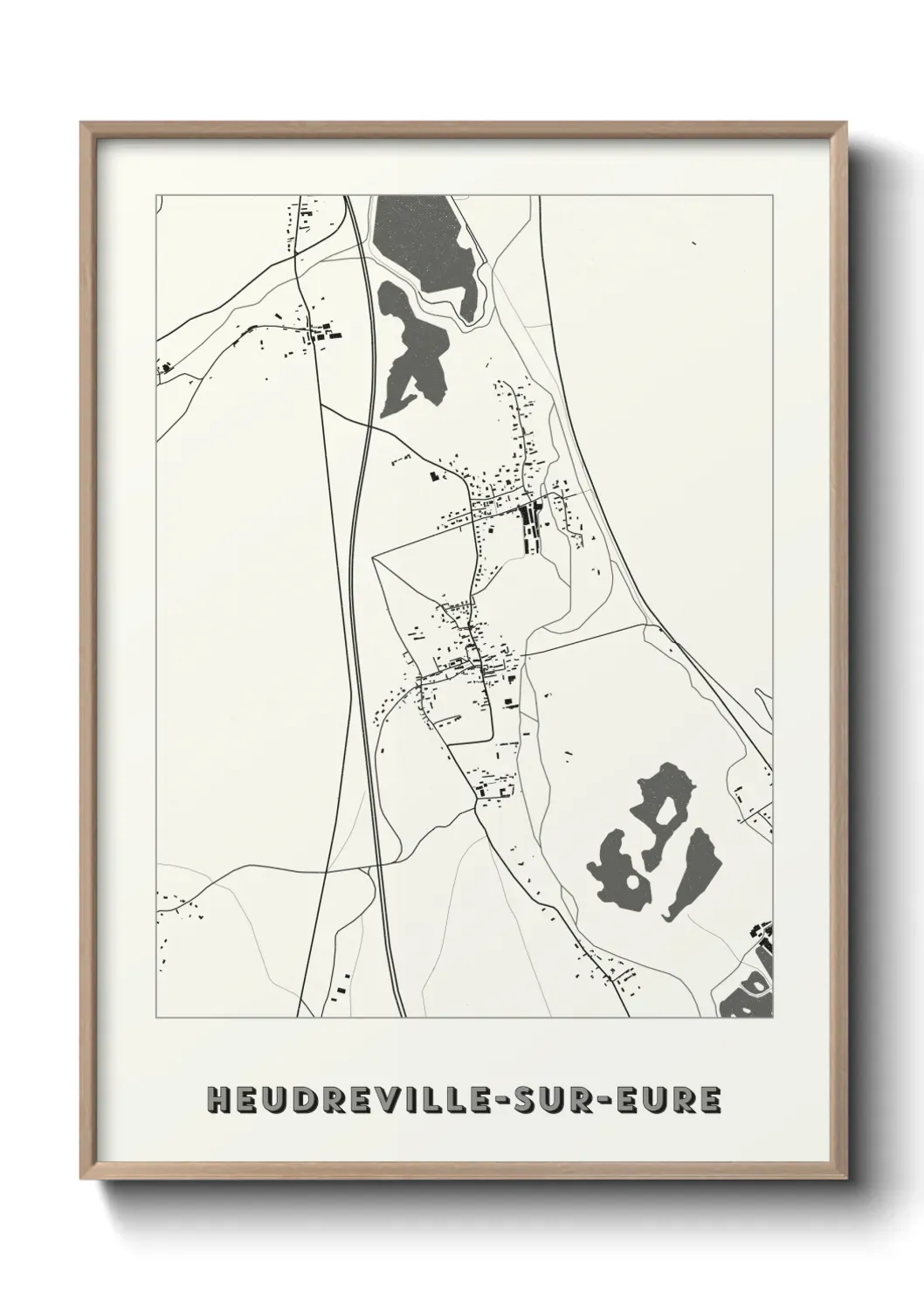 Un poster carte Heudreville-sur-Eure
