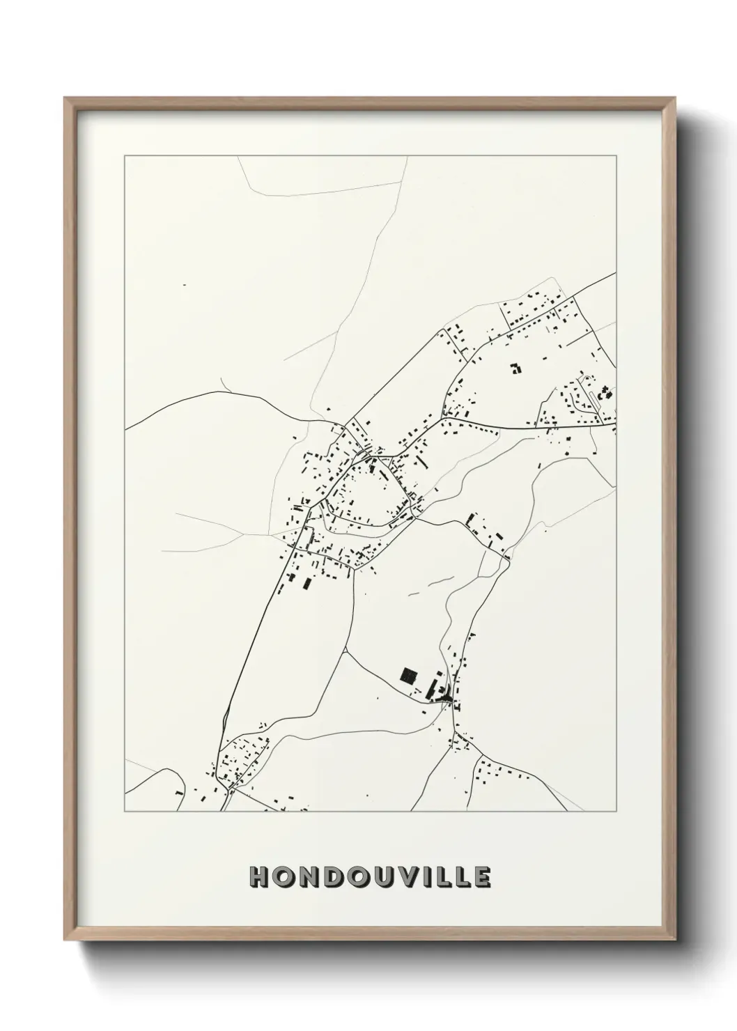 Un poster carte Hondouville