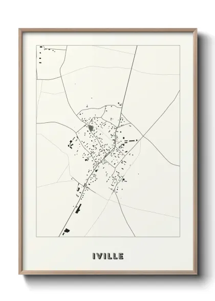 Une affiche de carte sur Iville