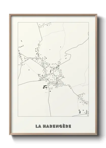 Une affiche de carte sur La Harengère